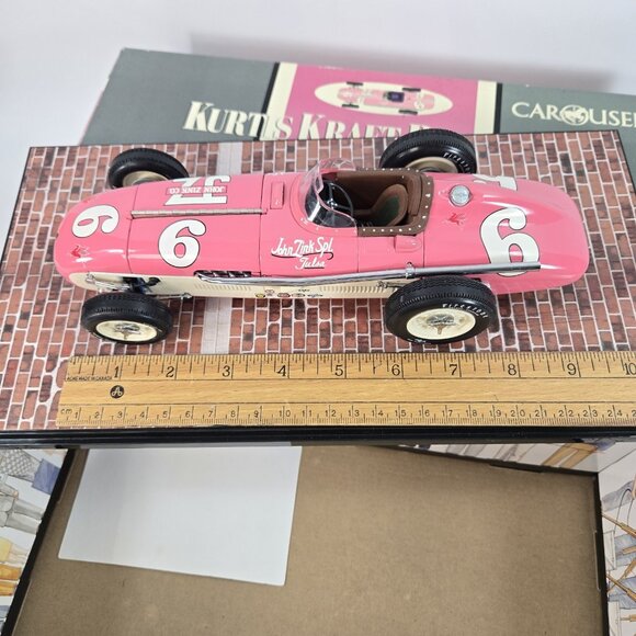 Carousel 1 1955 Indy 500 Winner Sweikert Kurtis Kraft Race Car Pink 4501 1/18 - Picture 6 of 11
